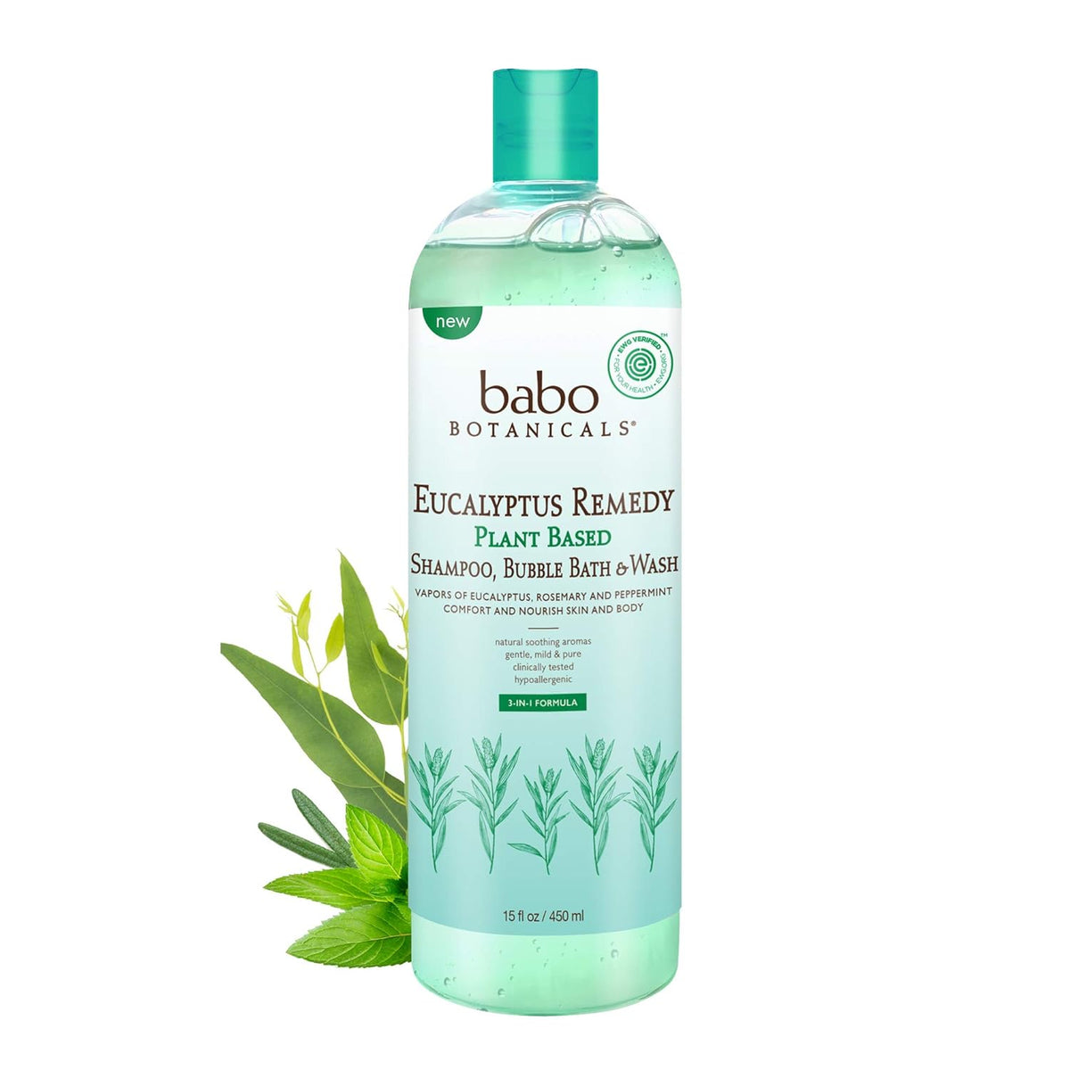 Eucalyptus Plant-Based Bubble Bath/Wash/Shampoo