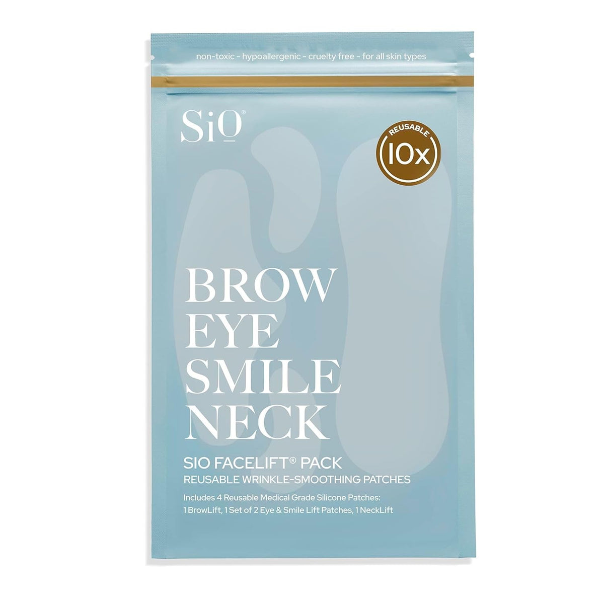 Brow Eye Smile Neck Sio Facelift Pack Reusable Wrinkle Smoothing Patches