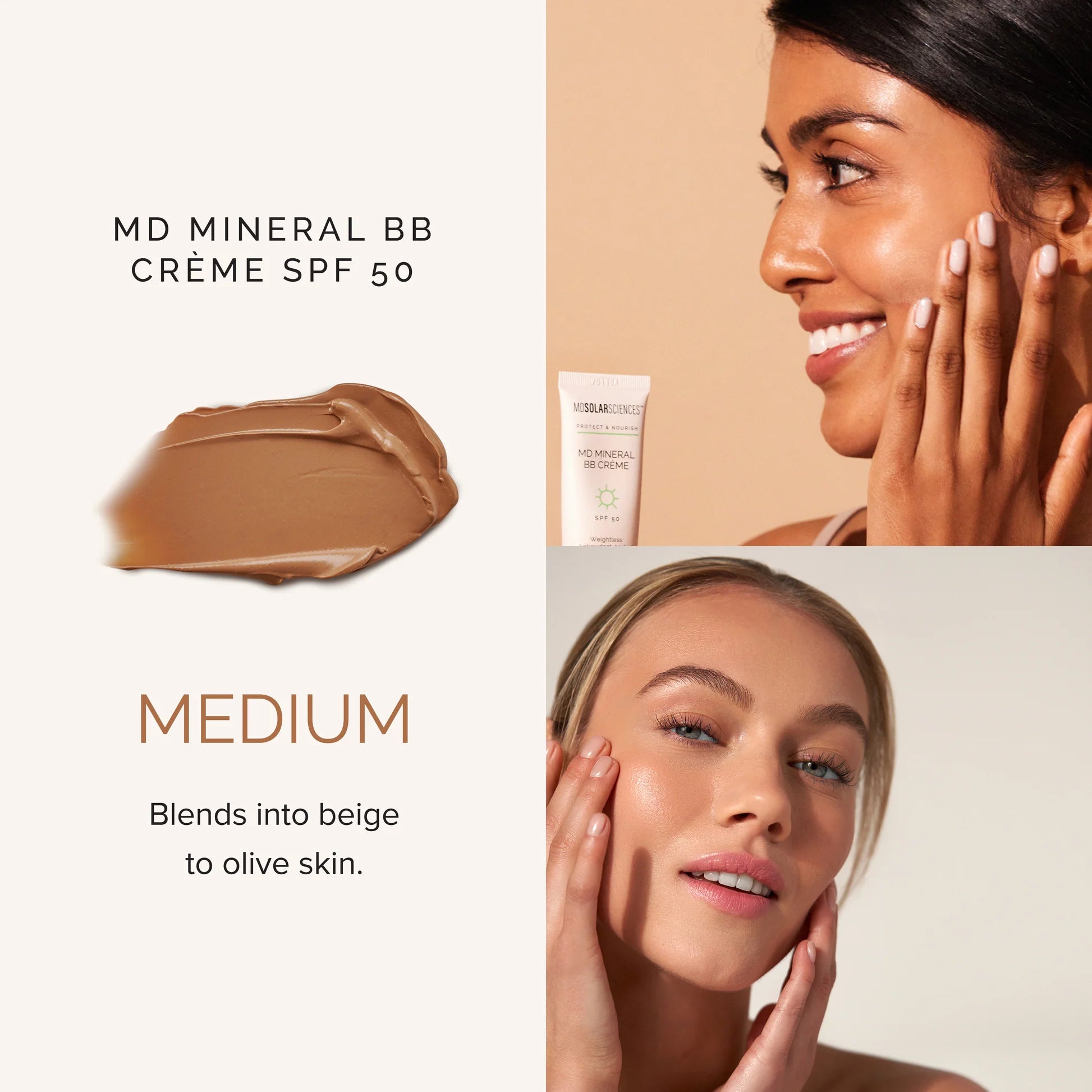 Mineral BB crème SPF 50 tinted sunscreen