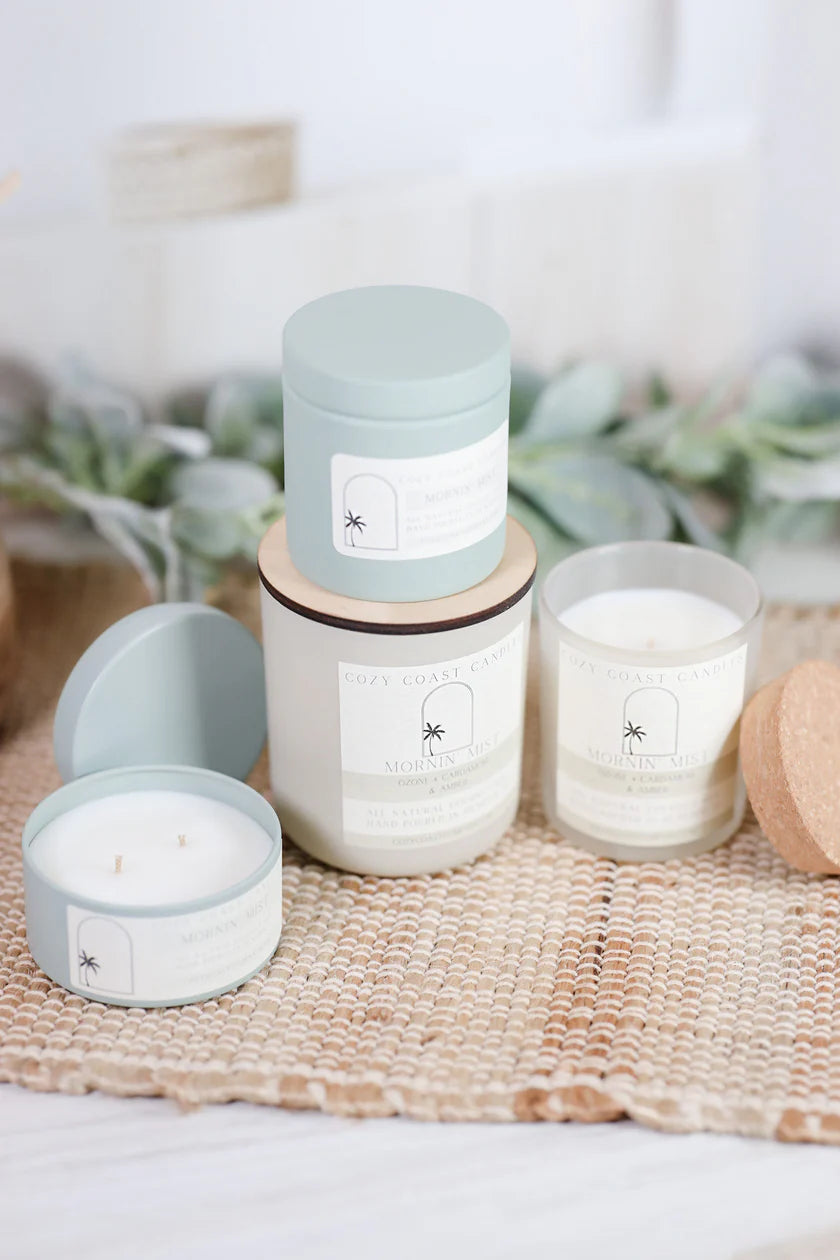 Glass Candle with Metal/Cork Lid (8.5 oz)